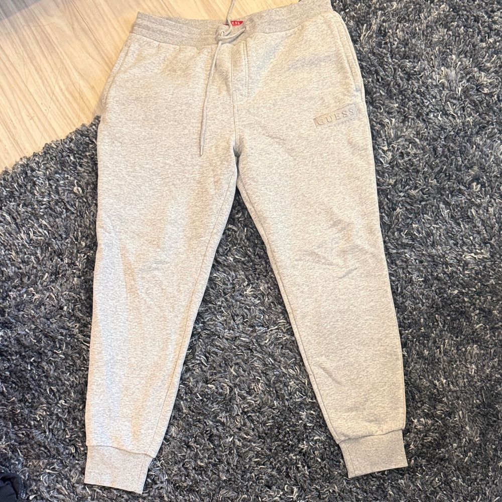 GUESS Men Light Gray Sweatpants M